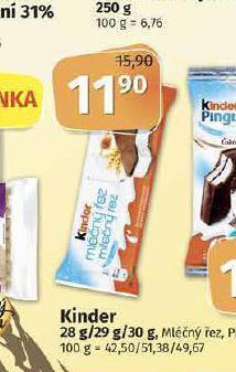 Kinder mléčný řez