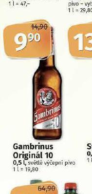 Coop Pivo gambrinus originál nabídka