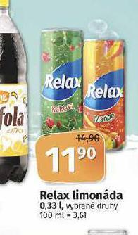 Coop Relax limonáda nabídka