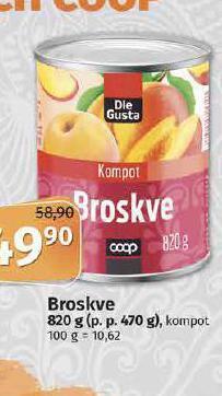 Coop Broskve nabídka