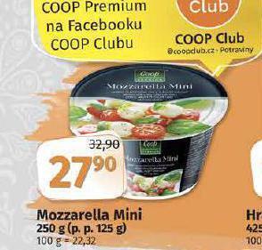 Coop Mozzarella mini nabídka