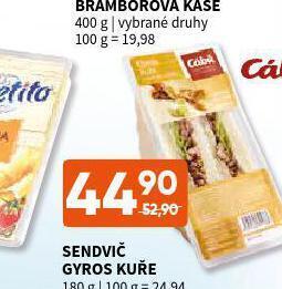 Terno Sendvič gyros kuře nabídka