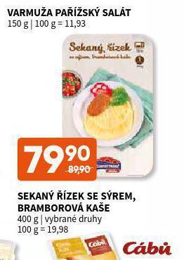 Terno Sekaný řízek se sýrem, bramborová kaše nabídka