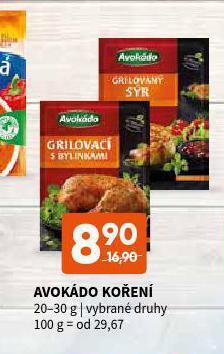 Terno Avokádo koření nabídka