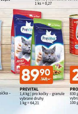 Terno Prevital granule pro kočky nabídka