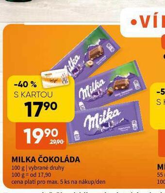 Terno Milka čokoláda nabídka