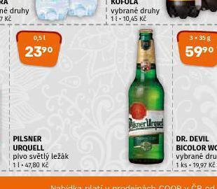 Terno Pivo pilsner urquell nabídka