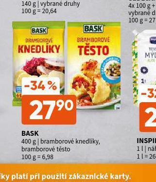 Terno Bask bramborové těsto, knedlíky nabídka
