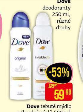 Teta Dove deodorant nabídka