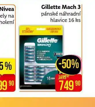 Teta Gillette mach 3 pánské náhradní hlavice nabídka