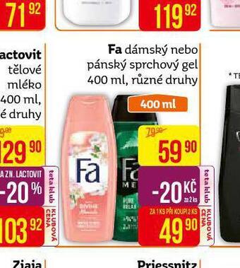 Teta Fa sprchový gel nabídka