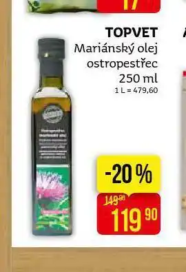 Teta Topvet marinánský olej ostropestřec nabídka