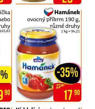Teta Hamánek ovocný příkrm nabídka