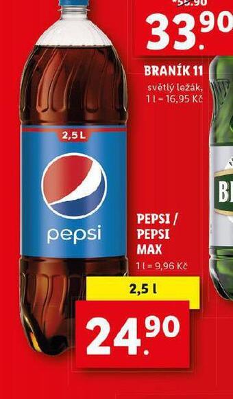 Lidl Pepsi / pepsi max nabídka