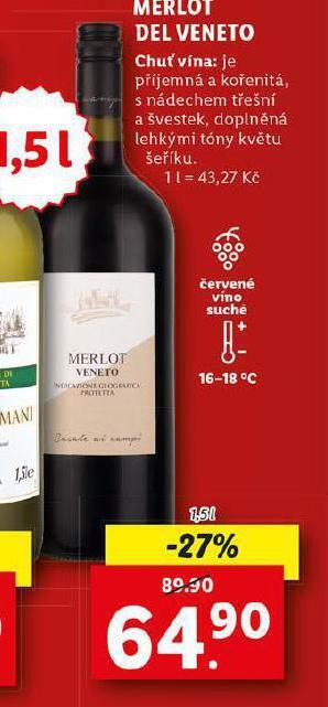 Lidl Merlot del veneto nabídka