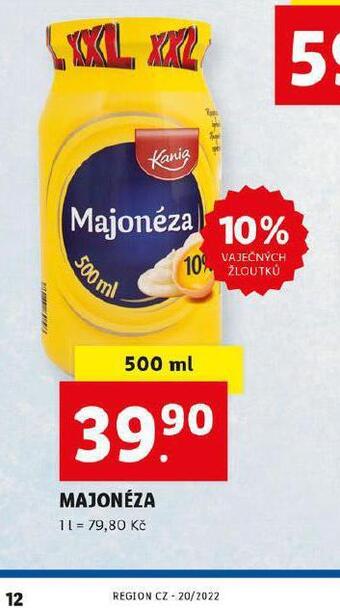 Lidl Majonéza nabídka