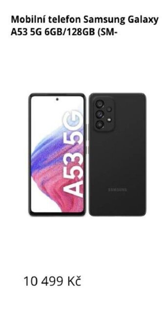 Datart Mobilní telefon Samsung Galaxy A53 5G 6GB-128GB nabídka
