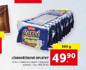 Lidl Lískooříškové oplatky nabídka