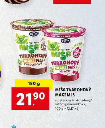 Lidl Míša tvarohový maxi mls nabídka