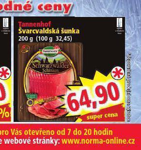 Norma Švarcvaldská šunka nabídka