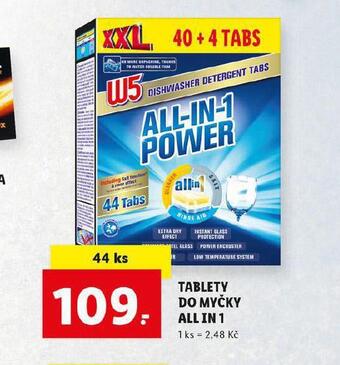 Lidl W5 tablety do myčky all in 1 nabídka