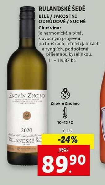 Lidl Rulandské šedé nabídka