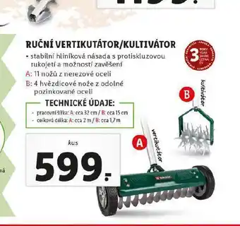 Lidl Ruční vertikulátor / kultivátor nabídka