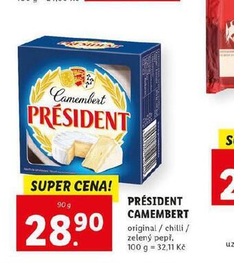 Lidl Président camembert nabídka