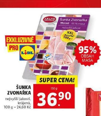 Lidl Šunka zvonařka nabídka