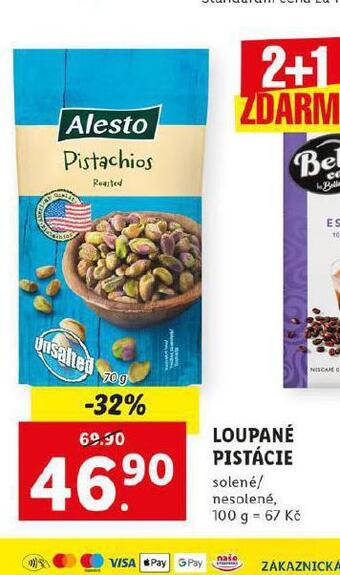 Lidl Loupané pistácie nabídka