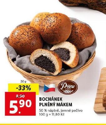 Lidl Bochánek plněný mákem nabídka