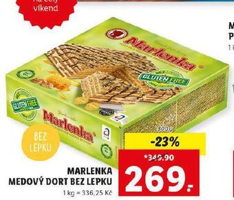 Lidl Marlenka medový dort bez lepku nabídka