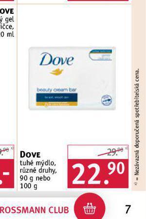 Rossmann Dove tuhé mýdlo nabídka