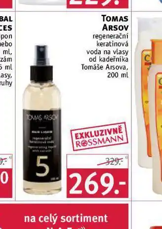Rossmann Tomas arsev regenerační keratinová voda na vlasy nabídka