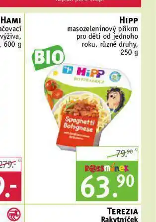 Rossmann Hipp masozeleninový příkrm nabídka