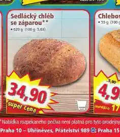 Norma Sedlácký chléb se záparou nabídka