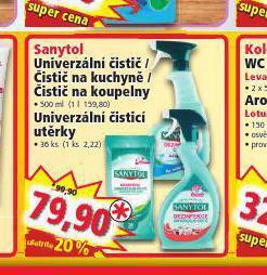 Norma Sanytol univerzální čistící utěrky nabídka