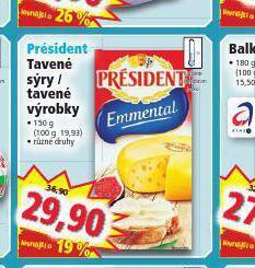 Norma Président tavený sýr nabídka