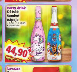 Norma Party drink dětské šumivé nápoje nabídka