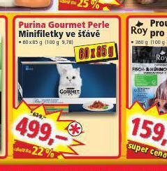 Norma Purina gourmet perle minifiletky ve šťávě nabídka