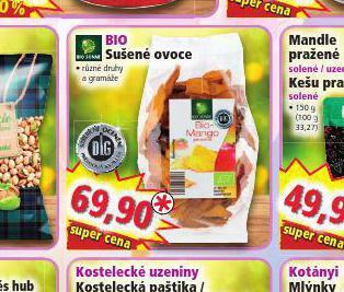 Norma Bio sušené ovoce nabídka