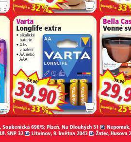 Norma Varta longlife extra nabídka