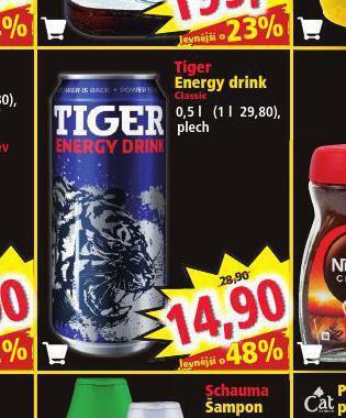 Norma Tiger energy drink nabídka