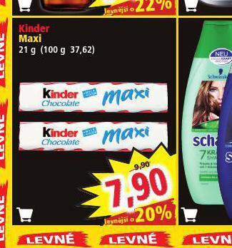 Norma Kinder maxi nabídka