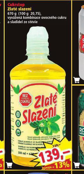 Norma Cukrstop zlaté slazení nabídka