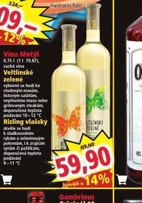 Norma Víno motýl rizling vlašský nabídka