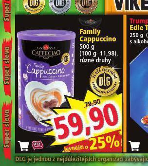 Norma Family cappuccino nabídka