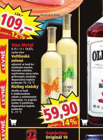 Norma Víno motýl veltínské zelené nabídka