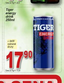 Lidl Tiger energy drink nabídka
