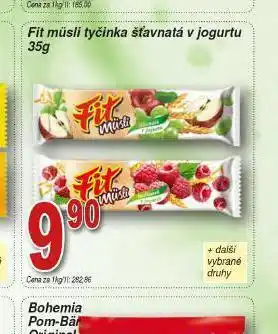 Lidl Fit müsli tyčinka šťavnatá v jogurtu nabídka